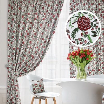 Комплект штор "Леди Флауэр Lady Flower" 2 шт 200х270, тюль 450х270