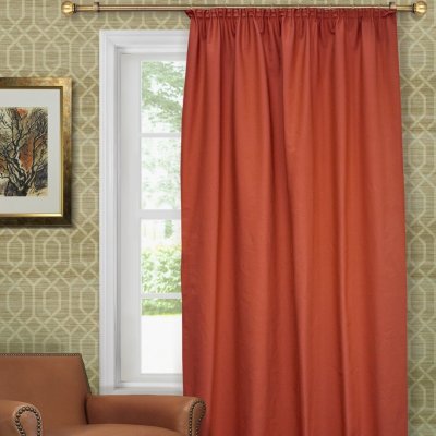 Портьера для спальни Хоста Hosta 140x280 красный