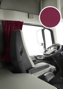 Комплект автоштор и карниза на лобовое-боковое стекло Блэкаут - авто LK 480х100 (цвет: Бордовый)