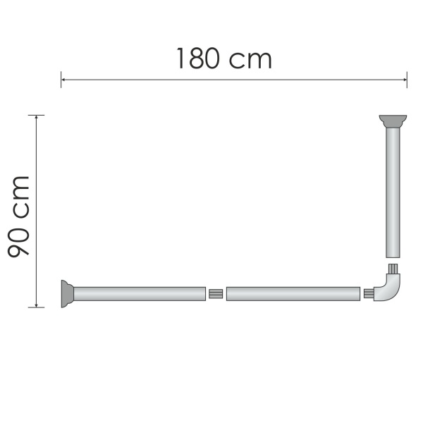 Карниз для ванной Wasserkraft Kammel SC-839018