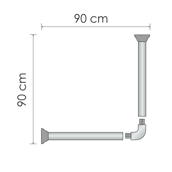 Карниз для ванной Wasserkraft Kammel SC-839090
