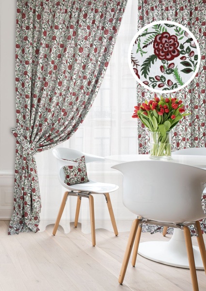 Комплект штор "Леди Флауэр Lady Flower" 2 шт 200х270, тюль 450х270